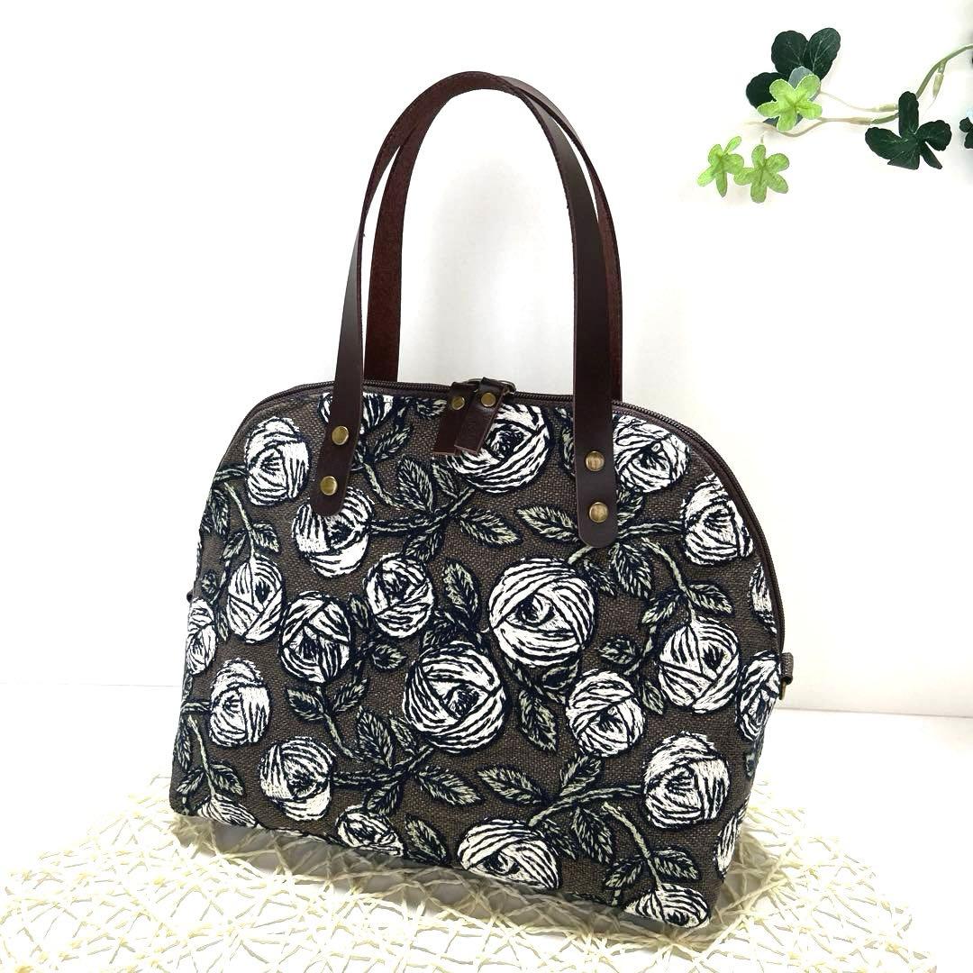 ミナペルホネンシェル型ボストンバッグ　ハンドメイド