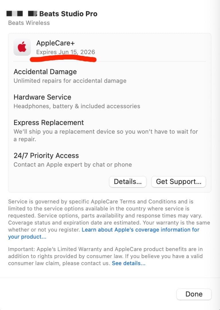 applecare付き極美品 beats studio pro