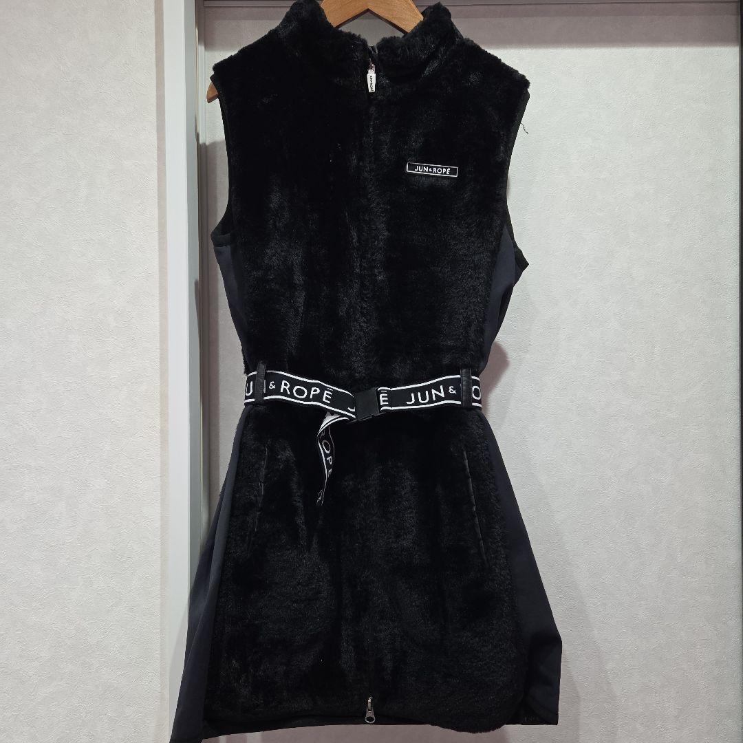 み*️様 JUN&ROPE ブラックファーワンピース