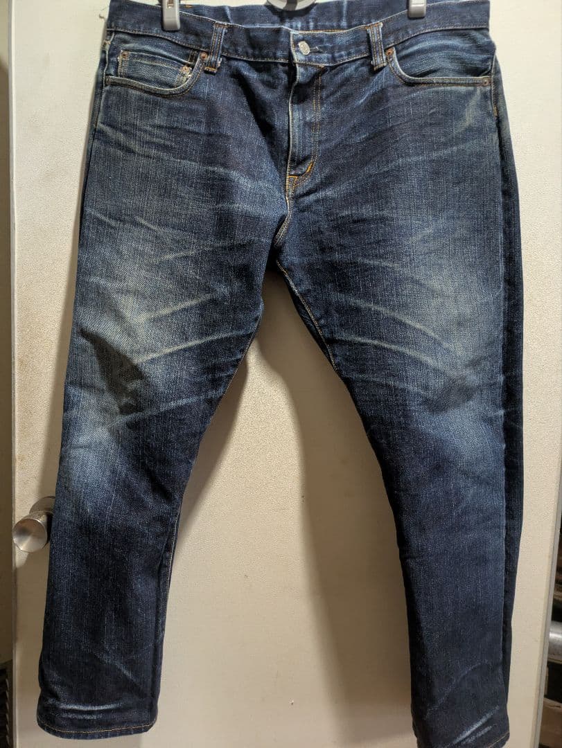 児島ジーンズ 17oz 左綾セルビッチ スリムストレートw42