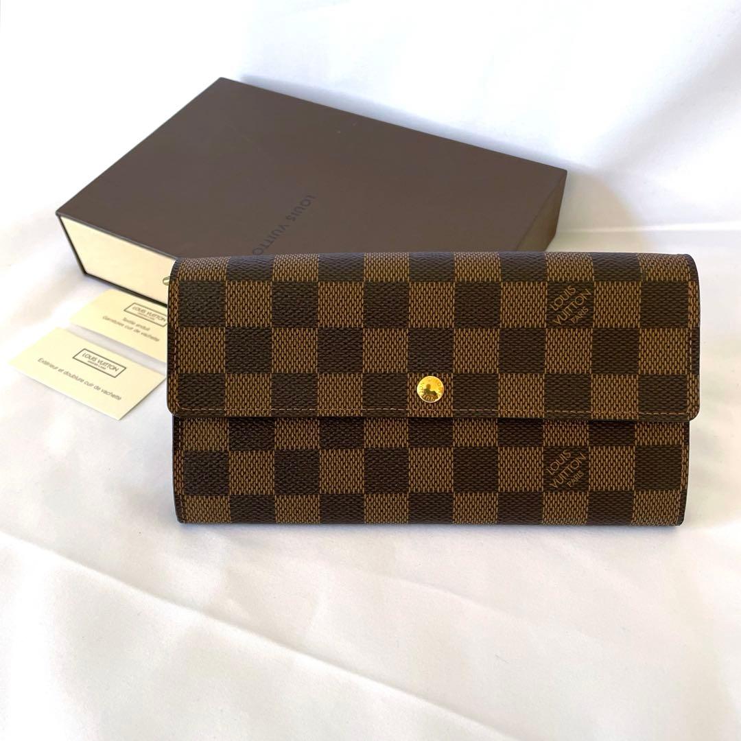 【美品・人気モデル・箱付】Louis Vuitton ダミエ サラ 長財布✨