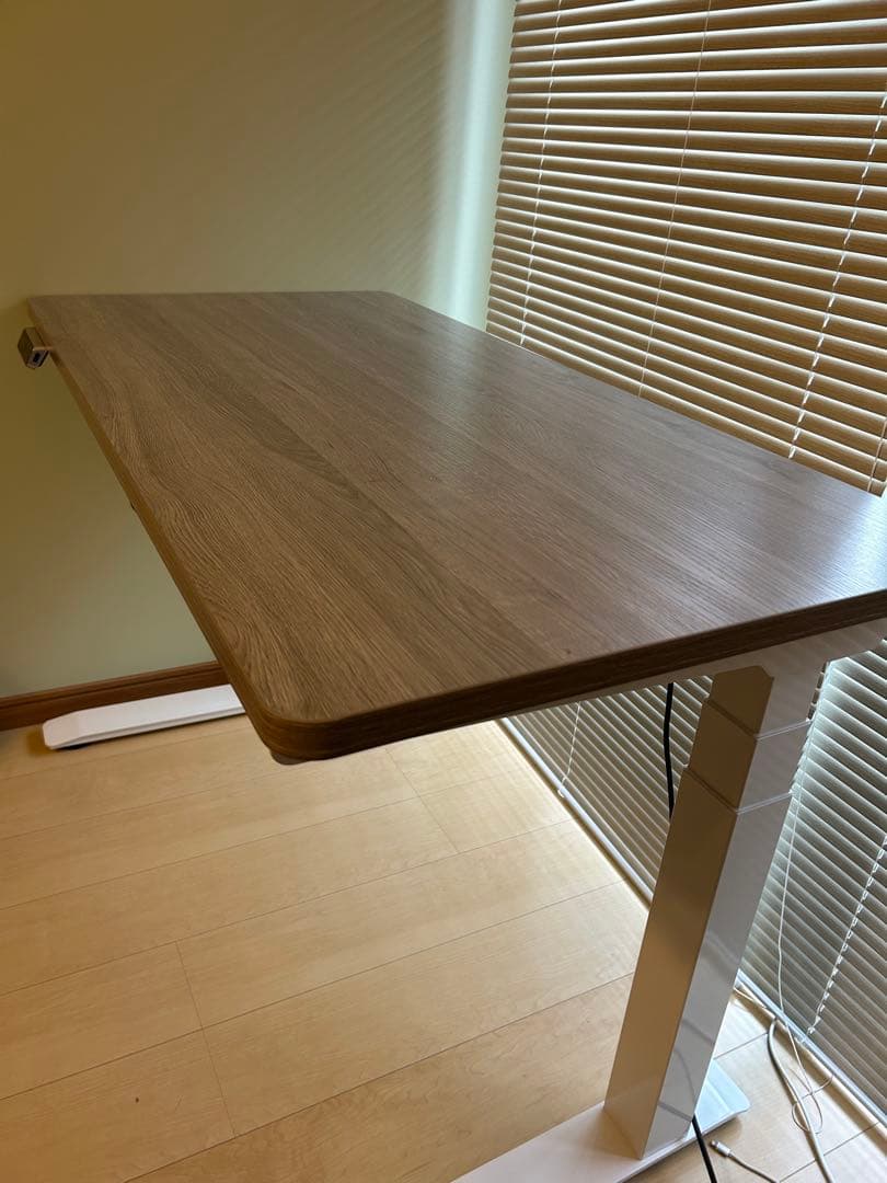 【美品】Flexispot E7 pro 昇降式デスク　ホワイトウッド　コノ字型