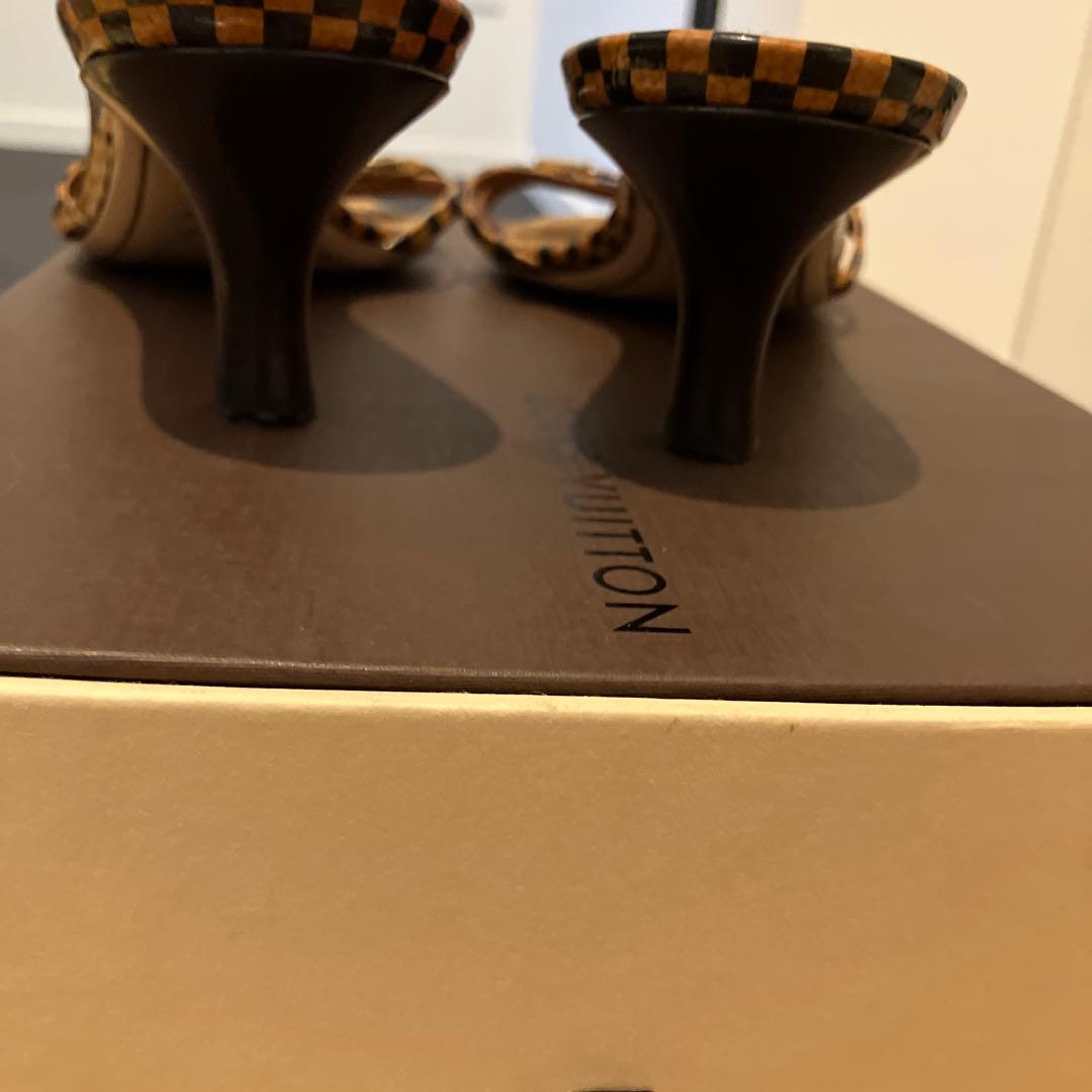 ベヤ♡ルイヴィトン ダミエ ヒール サンダル ミュール 35 1/2