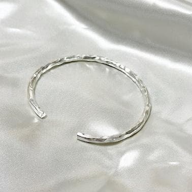 シルバーバングル カレンシルバー ハンドメイド タイシルバー 純銀 #24