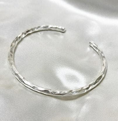 シルバーバングル カレンシルバー ハンドメイド タイシルバー 純銀 #24