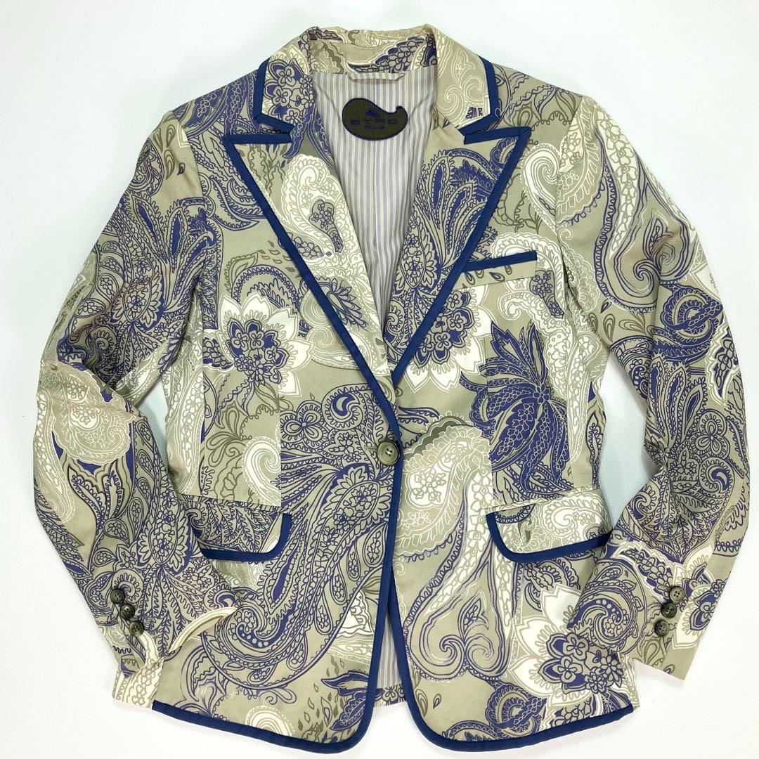 【ド派手】ETRO ペイズリー柄 テーラードジャケット　46 S