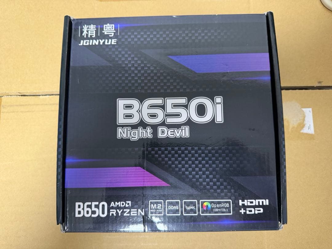 マザーボード JGINYUE B650i Night Devil AM5 mini-ITX