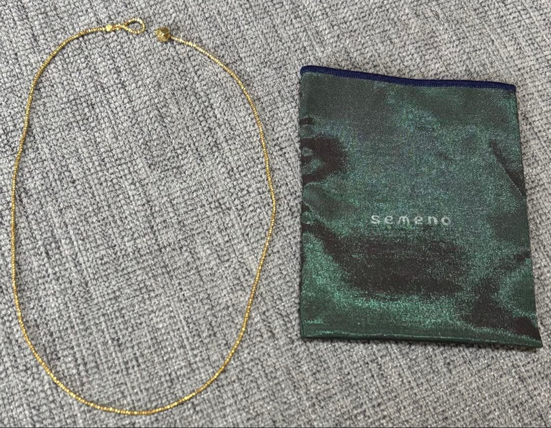 semeno ゴールド ネックレス ポーチ付き