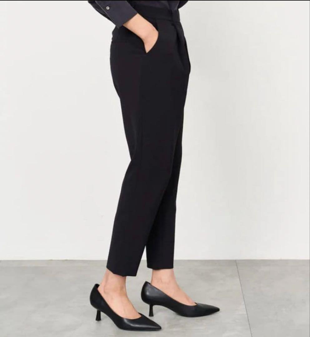 【SOÉJU】ストレッチファインタックパンツ Sサイズ　BLACK 現行品