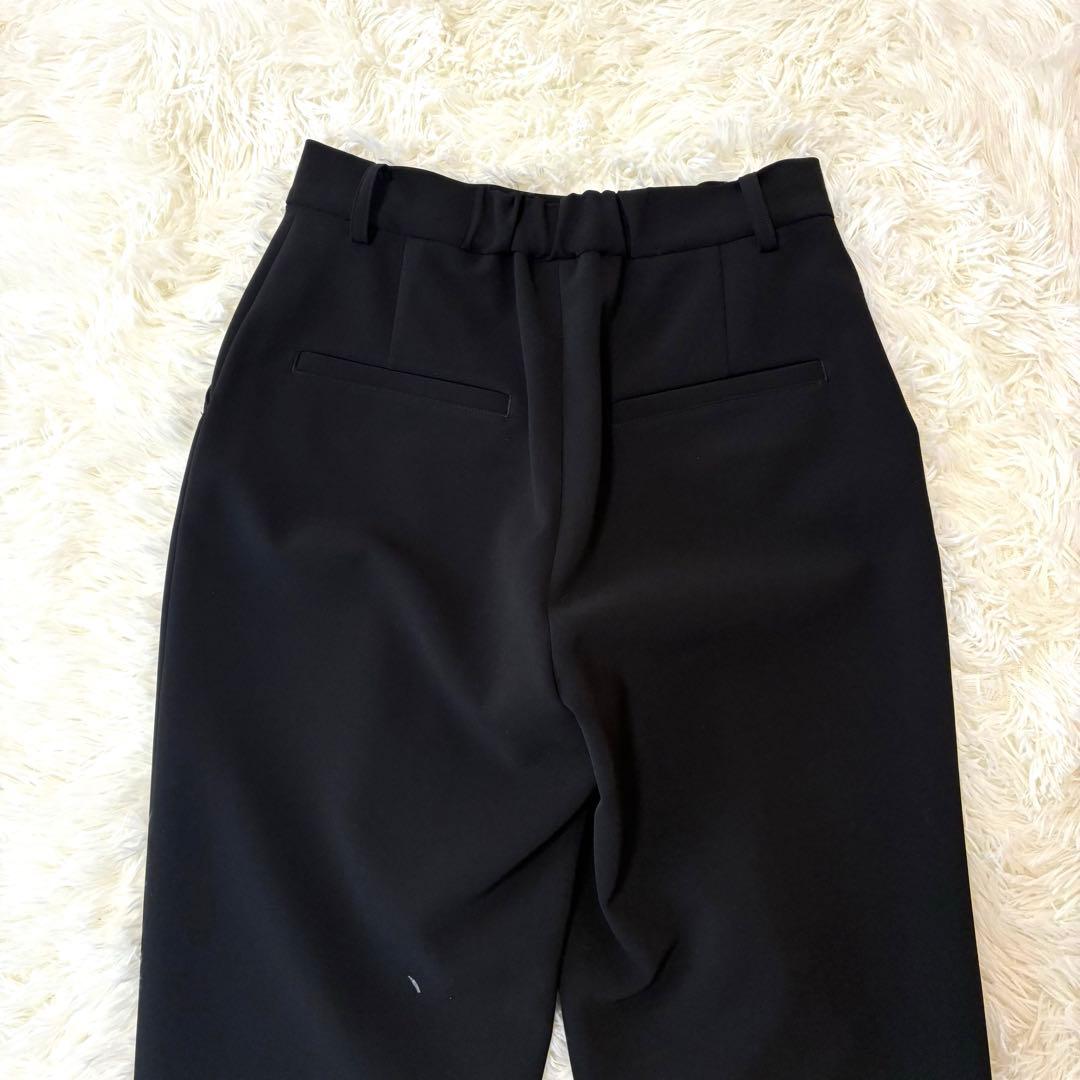 【SOÉJU】ストレッチファインタックパンツ Sサイズ　BLACK 現行品