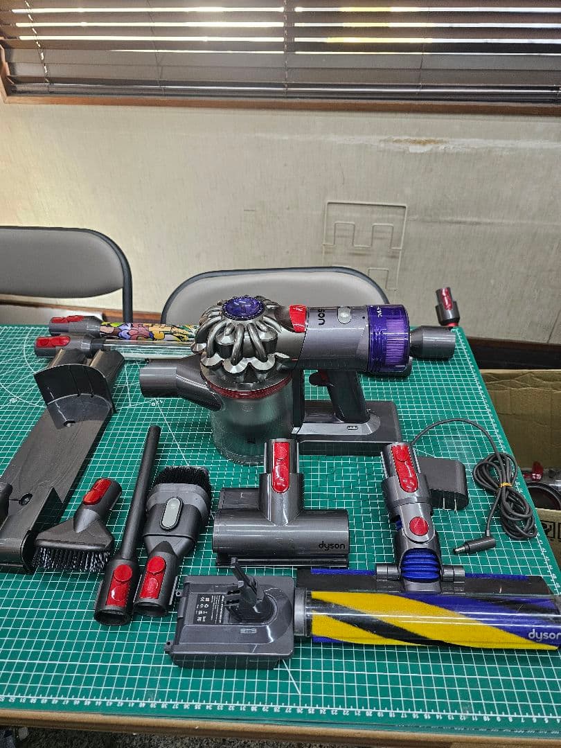 ダイソン V8 SV10K純正バッテリー+マキタバッテリ仕様 スケルトンパイプ