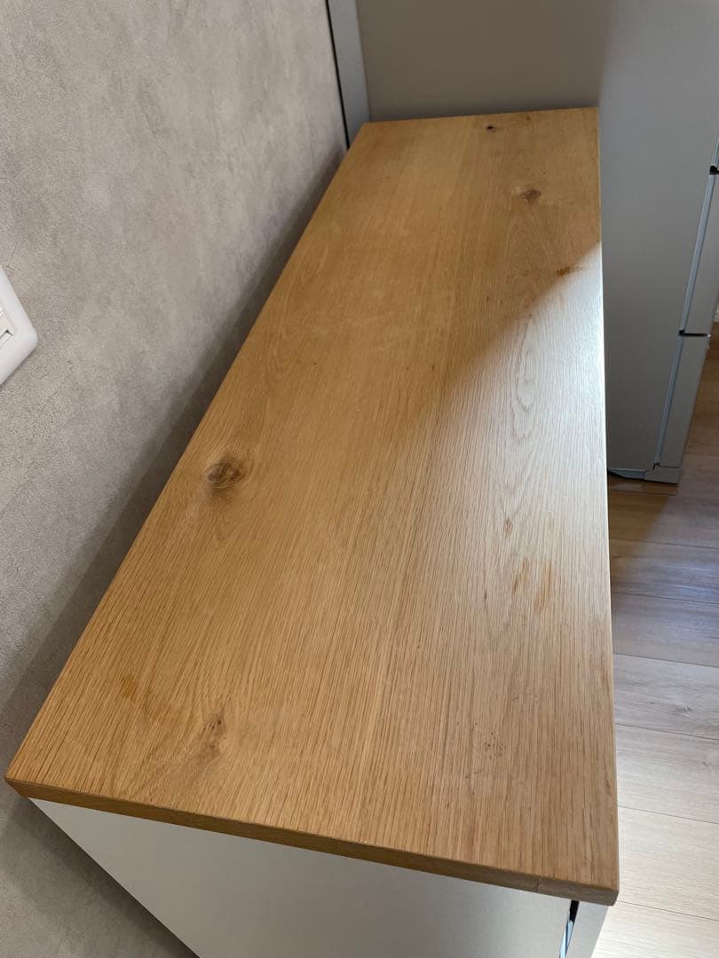 国産キッチンカウンター幅119/美品・使用1年/完成品/北欧インテリア/送料込