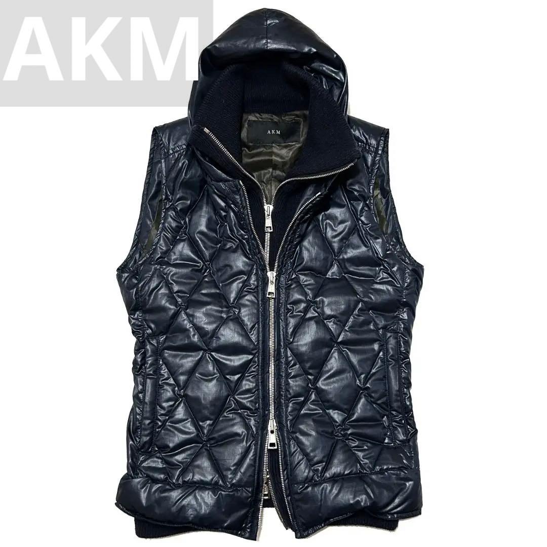 定価15.4万AKM SHINY TAFFETA DIA SKI ダウンベストM
