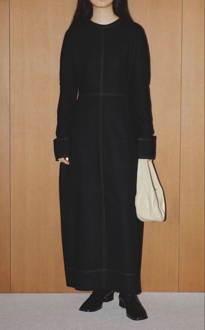 【美品】TODAYFUL ワンピース ジャージーバルーンドレス 黒