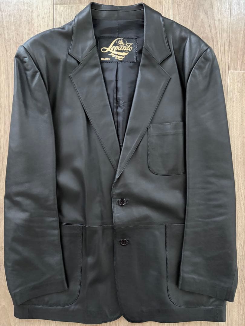 Lepanto レパント 羊革 シープスキン レザージャケット サイズXL 黒色