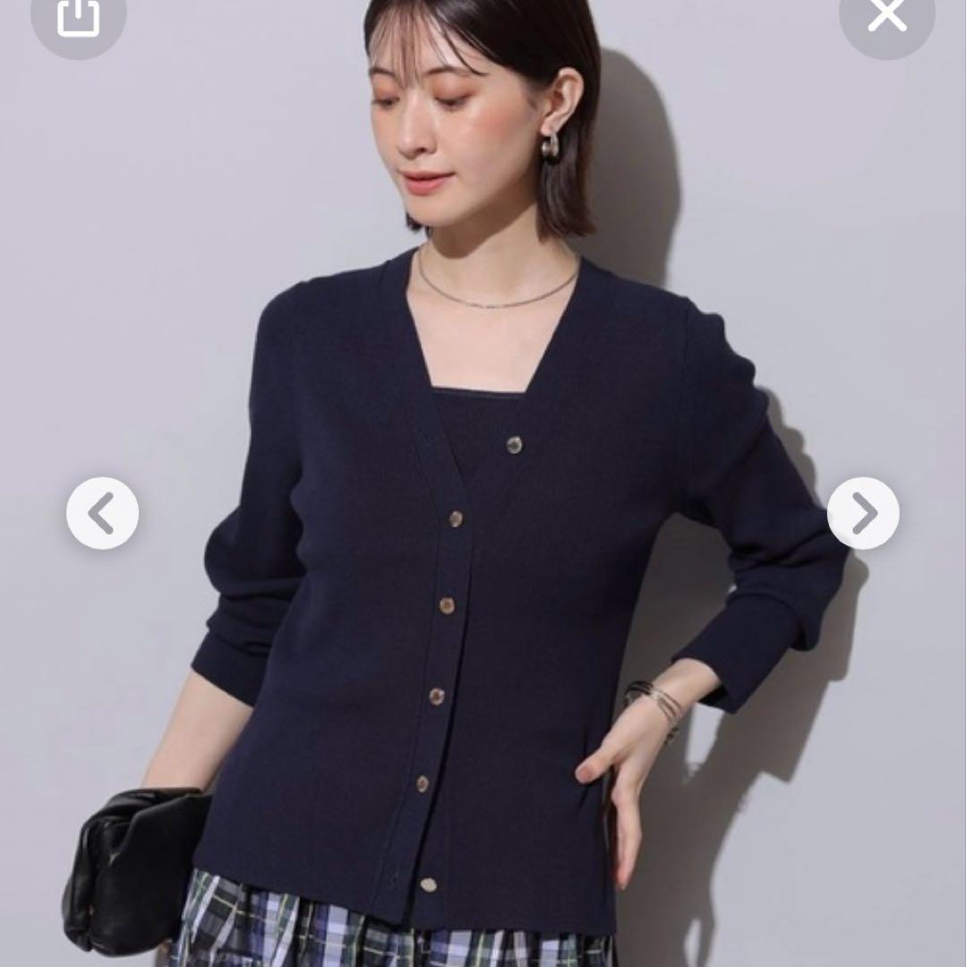 新品ArpegestoryアルページュストーリーロゴボタンVカーデアンサンブル黒