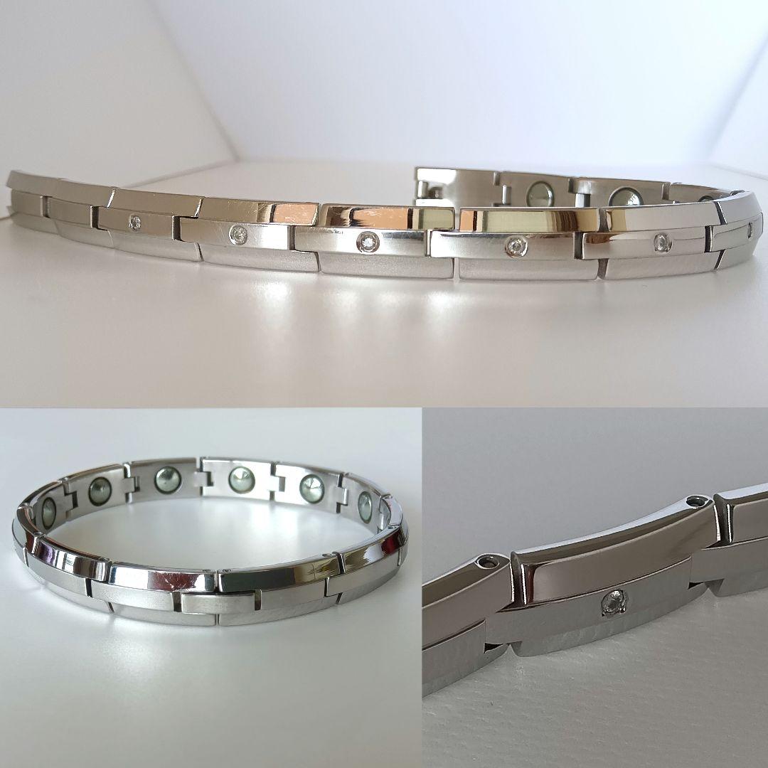 ダイヤモンド埋め込み ゲルマニウムブレスレット