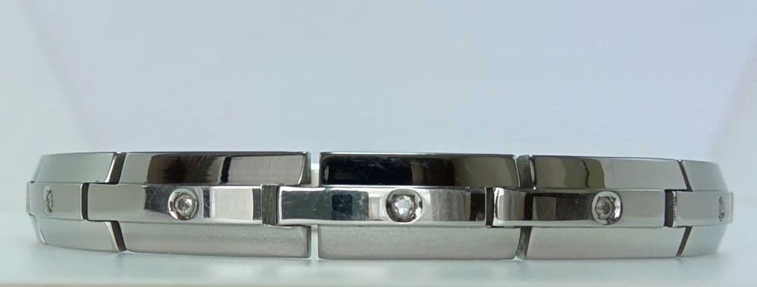 ダイヤモンド埋め込み ゲルマニウムブレスレット