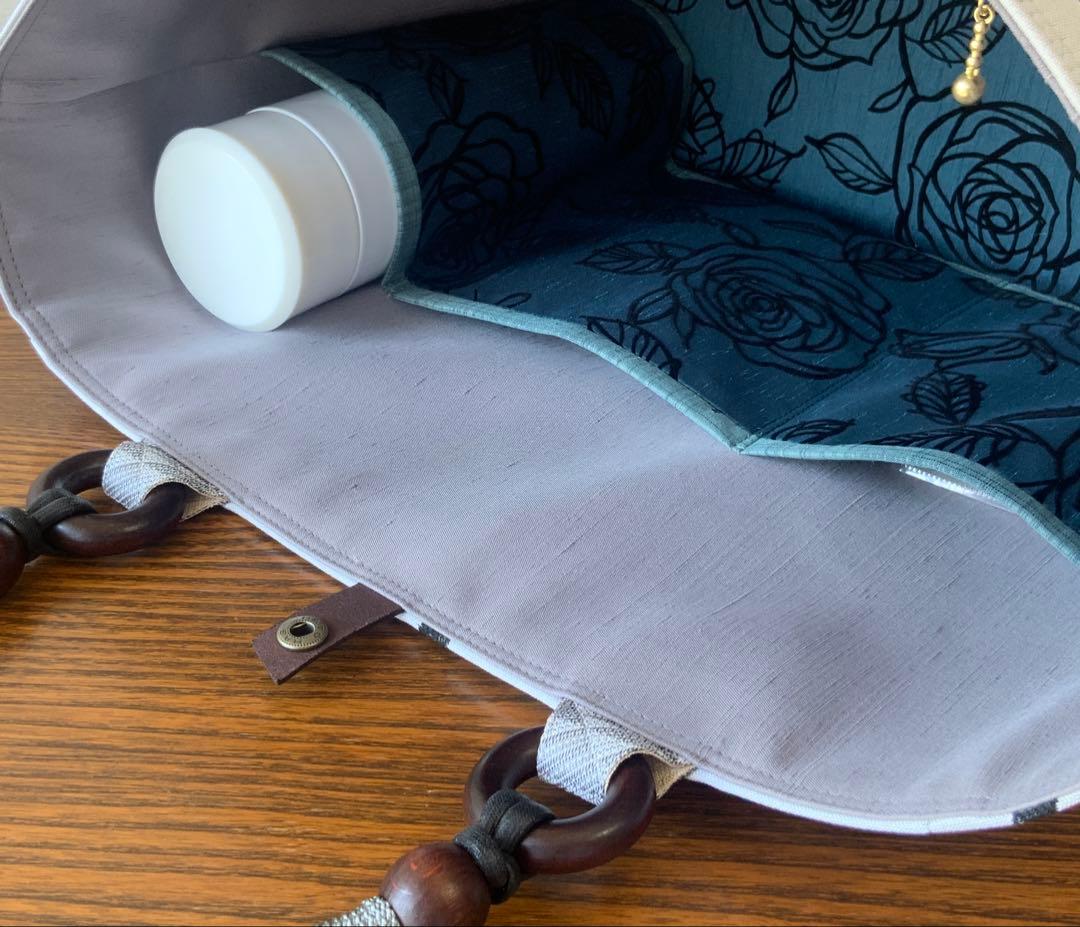 A4サイズ対応　帯　猫と蝶々　リメイク　江戸打紐ハンドルバッグ