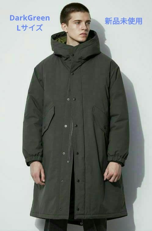 ユニクロエンジニアドガーメンツコラボ フーデットコート ダークグリーン L 新品