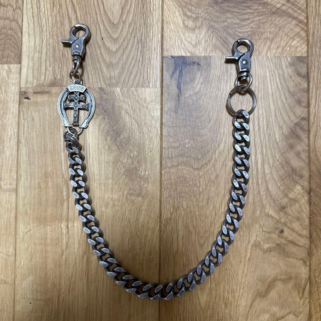 CRIMlE クライミー　シルバー ウォレットチェーン クロスモチーフ
