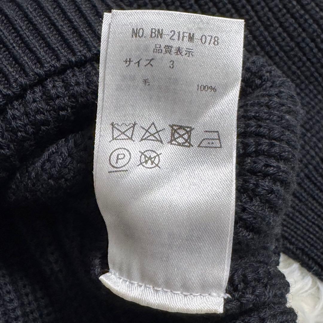 バトナー BATONER シグネチャー クルーネック ニット ブラック Lサイズ