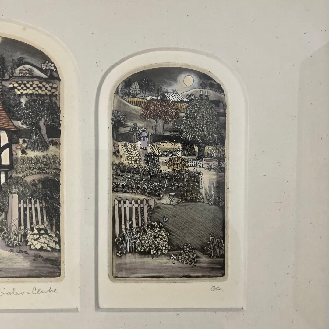 銅版画　グラハムクラーク「ジョーの家」