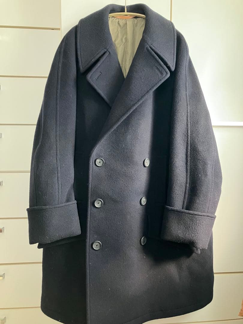 SCYE ダークネイビーピーコート