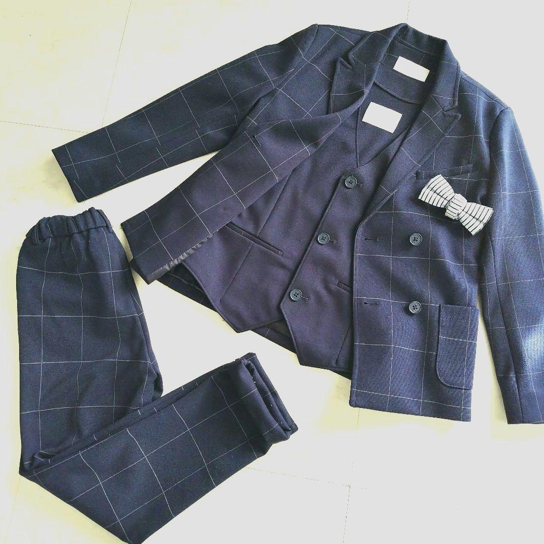 《美品 ZARA 》3点セット スーツ フォーマル ネイビー 卒業式 入学式