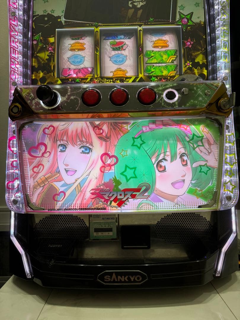 マクロスフロンティア2 不要機付き 実機 パチスロ 家庭用電源 三共