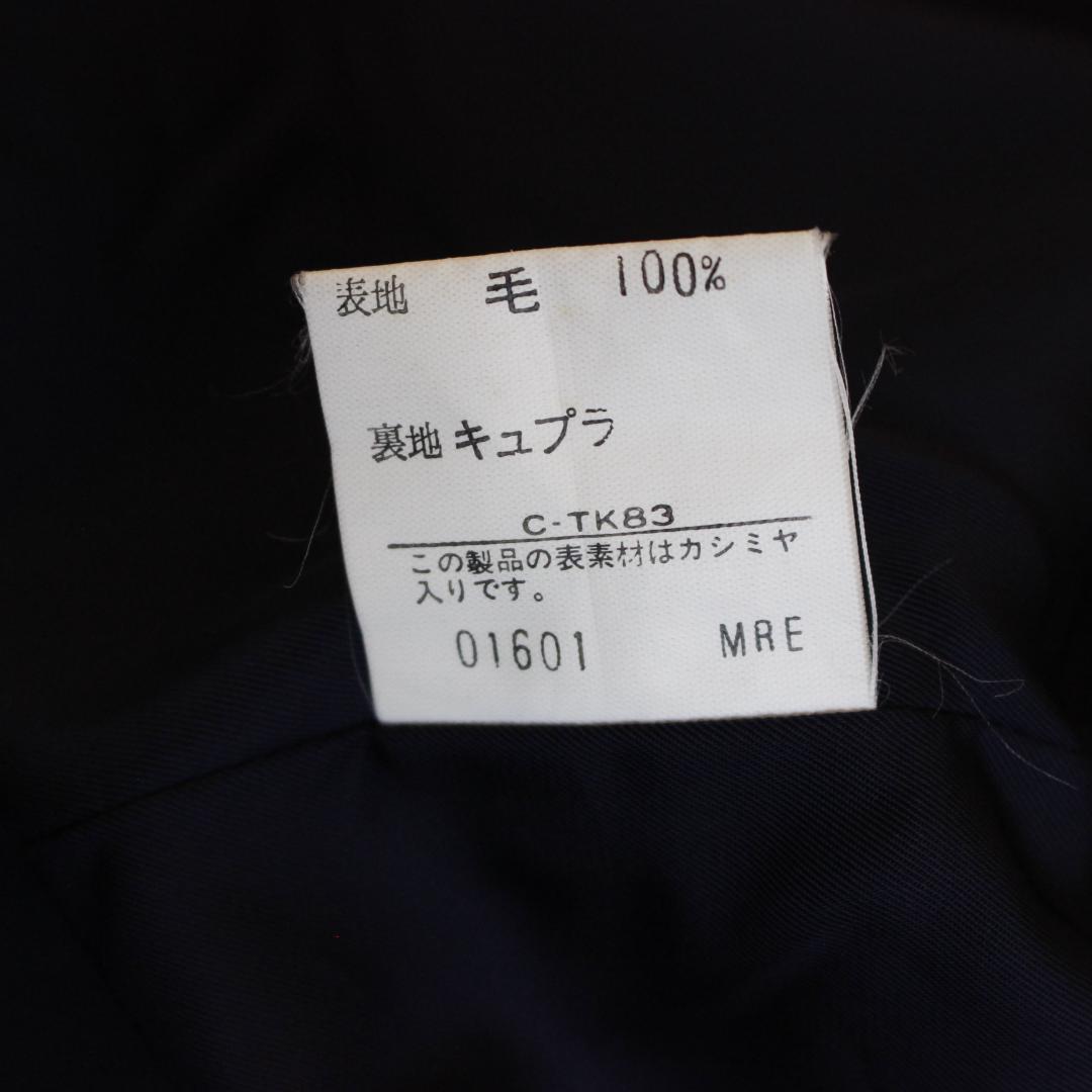 BURBERRY 紺ブレ カシミヤ 金ボタン テーラードジャケット LL 紺色