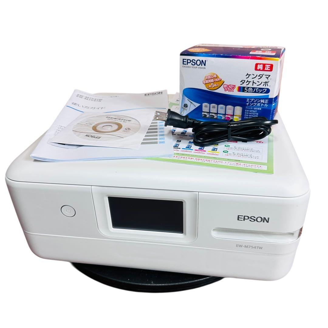 総印刷枚数36枚　純正インク付き　EPSON　EW-M754TW　プリンター