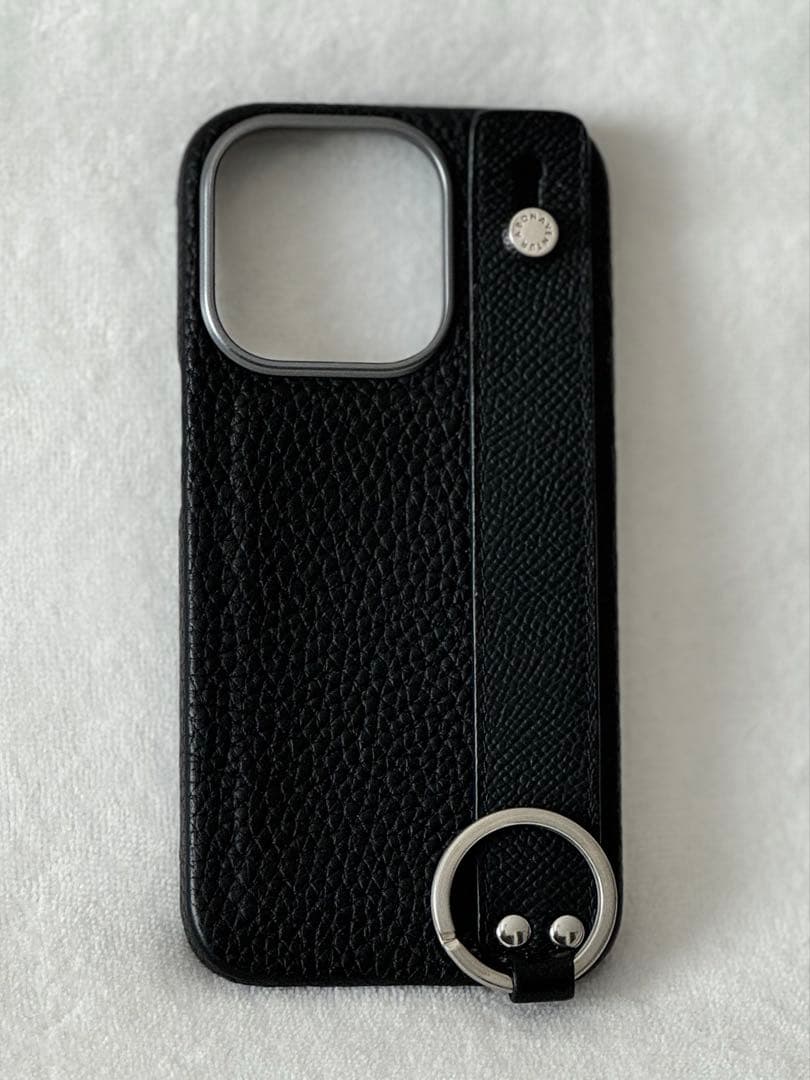 美品 ボナベンチュラ iPhone 15 Pro用レザーケース ブラック