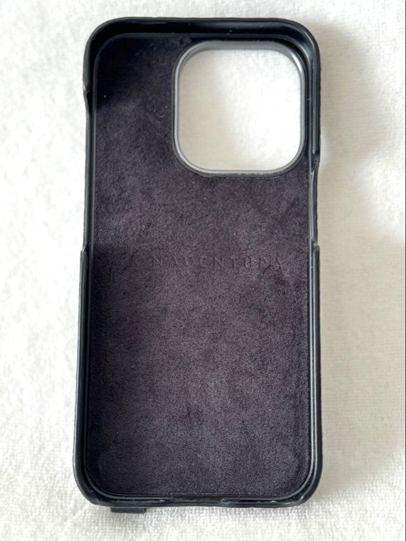 美品 ボナベンチュラ iPhone 15 Pro用レザーケース ブラック