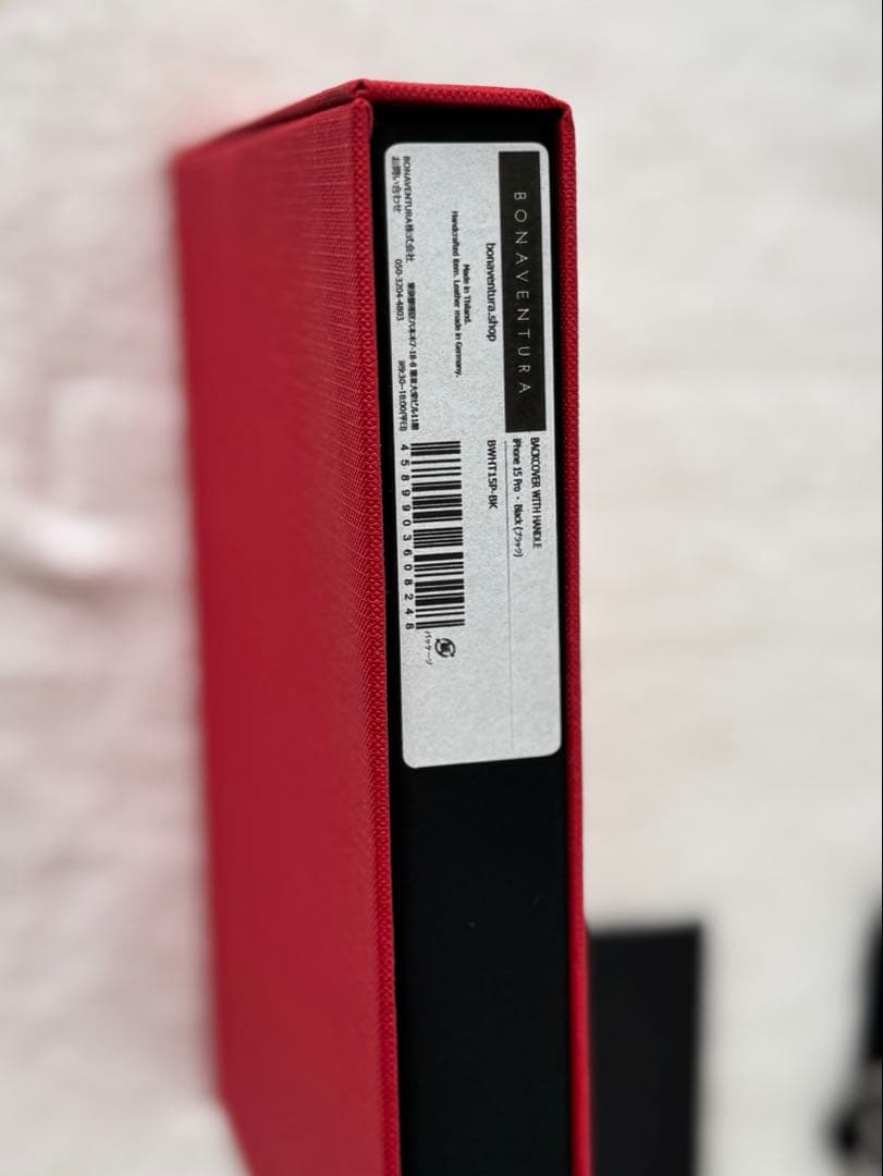 美品 ボナベンチュラ iPhone 15 Pro用レザーケース ブラック