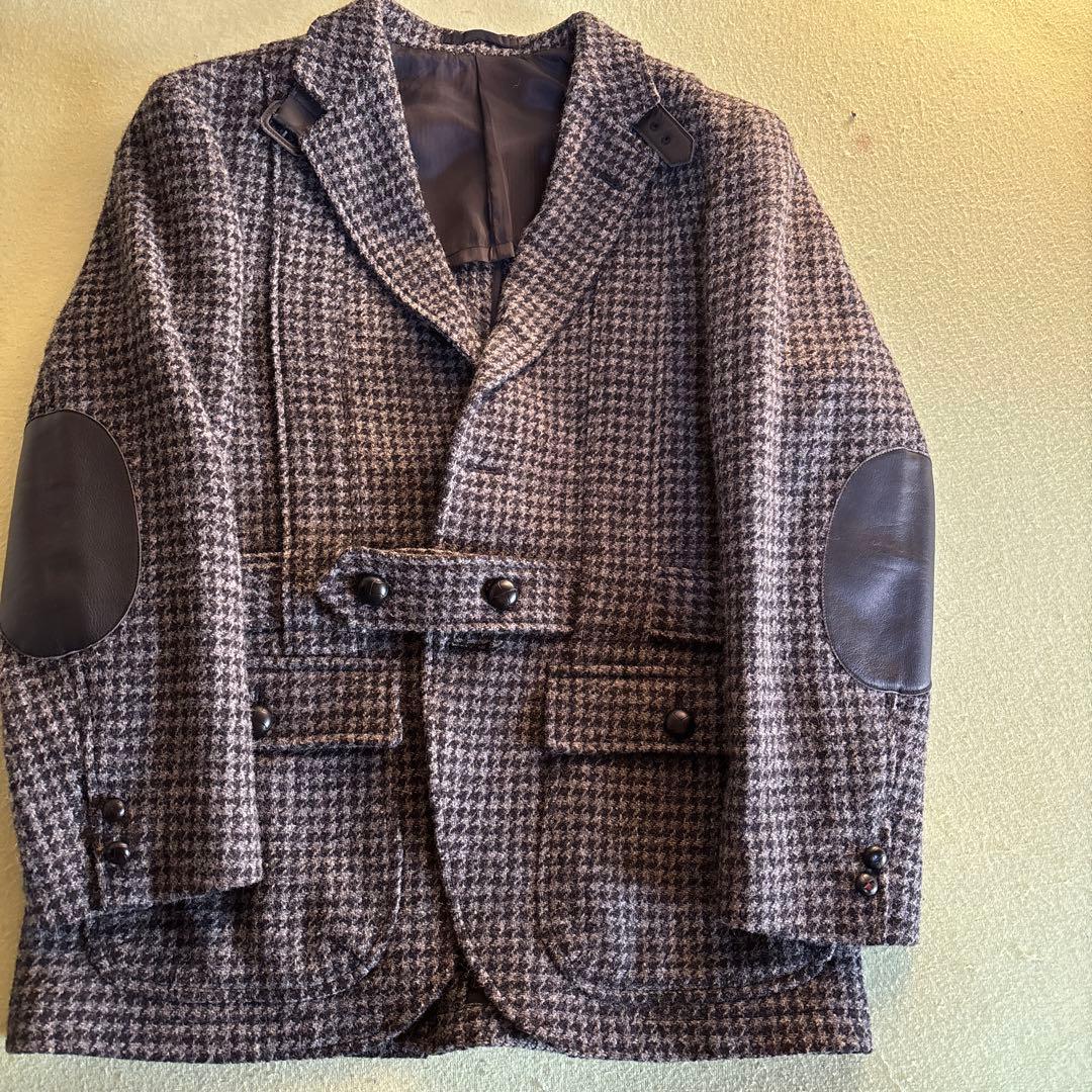 VAN グレー/ブラックチェック ダブルブレストジャケット