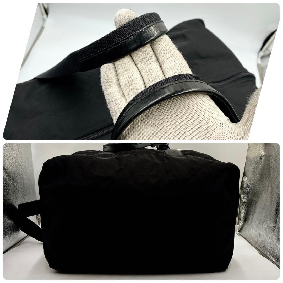 ユミ　プラダ ボストンバッグ 2way 三角ロゴ 白タグ ナイロン