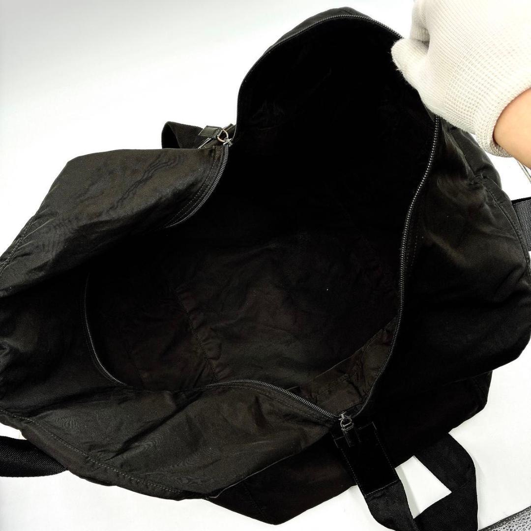 ユミ　プラダ ボストンバッグ 2way 三角ロゴ 白タグ ナイロン