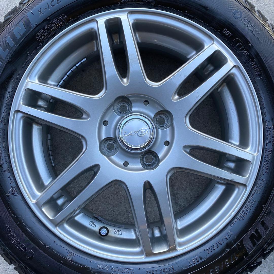 中古バリ溝ミシュランスタッドレスセット175/65R15アクア、ヴィッツ