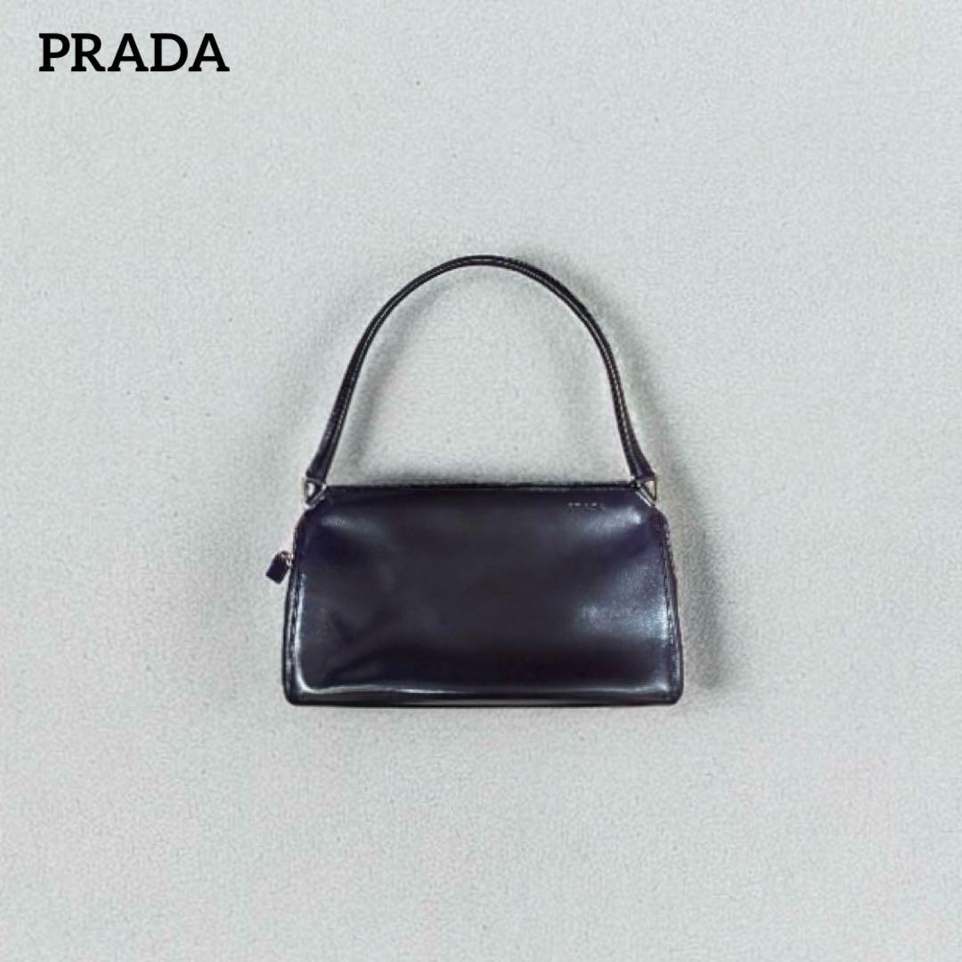 バッグ 1990s PRADA archive leather shoulder bag