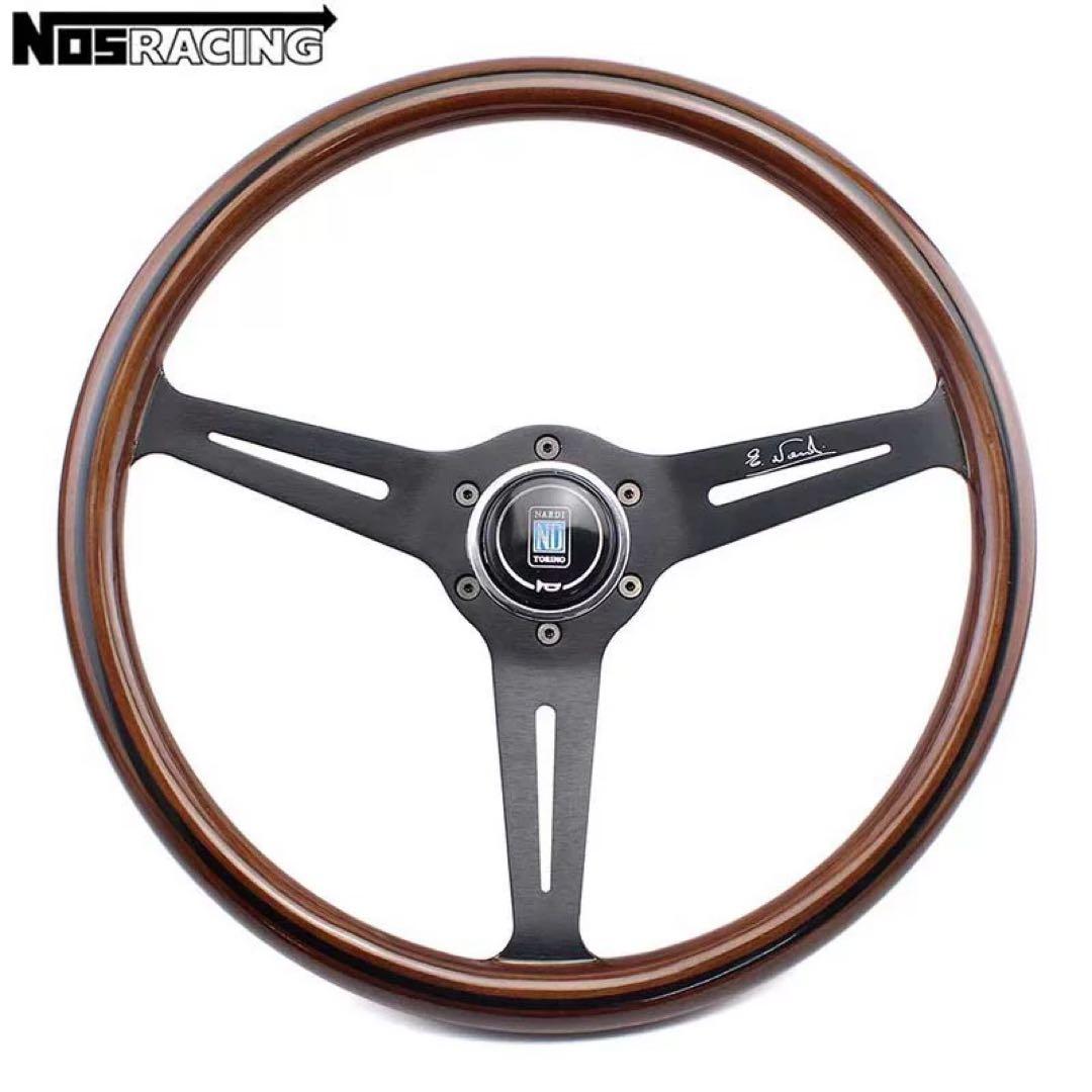 ナルディクラシックウッドステアリング車ハンドル14インチ