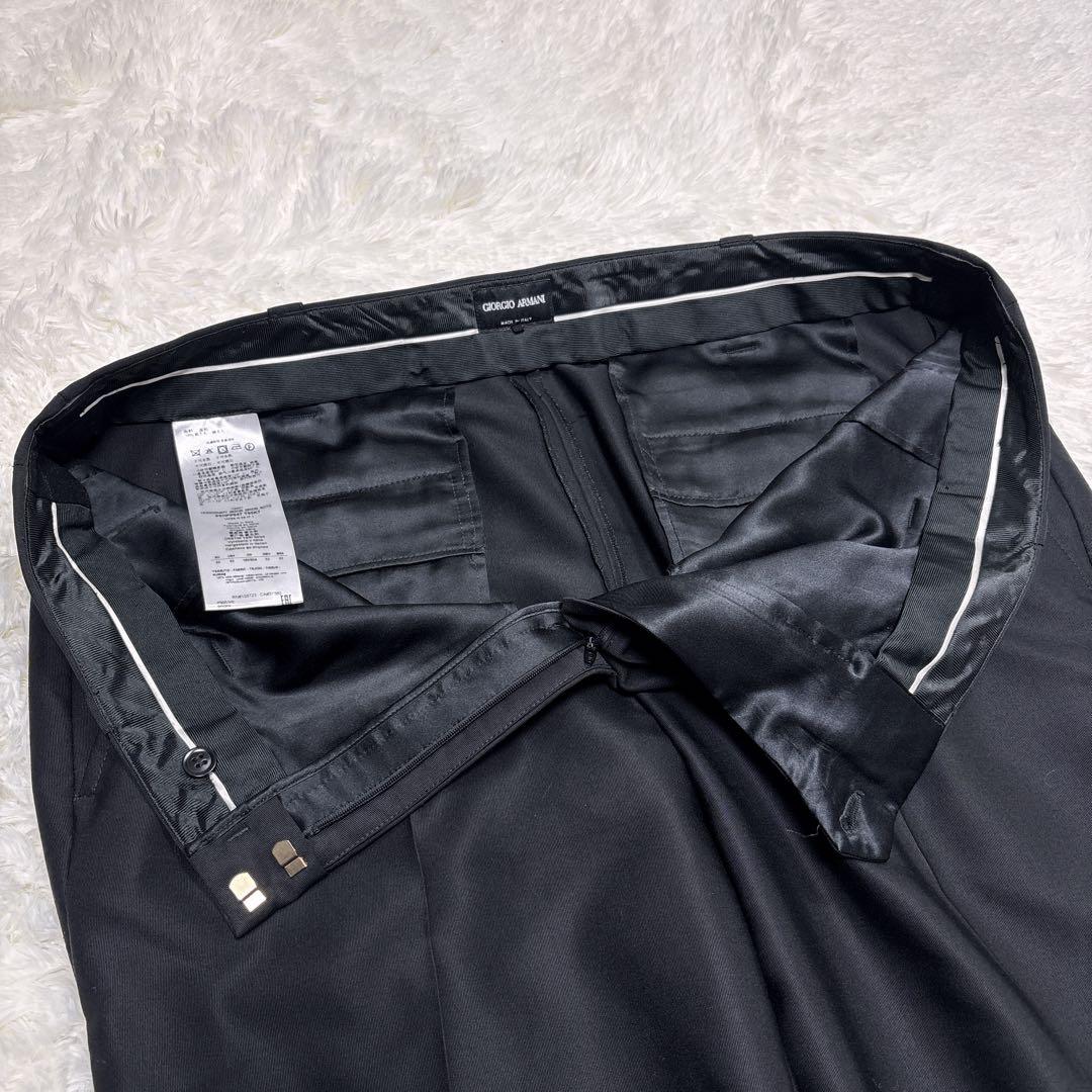 美品 GIORGIO ARMANI ウールセンタープレススラックス 大きいサイズ