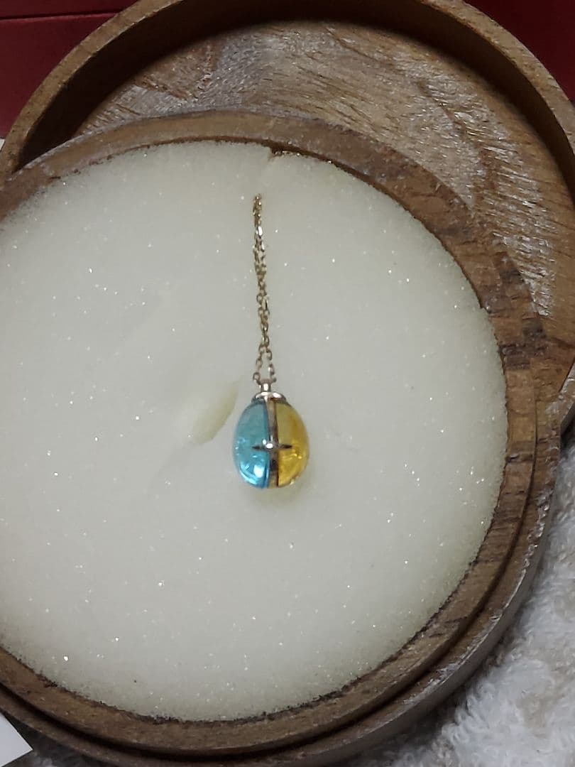 マザーハウスDay and Night ネックレス　シトリン×ブルートパース