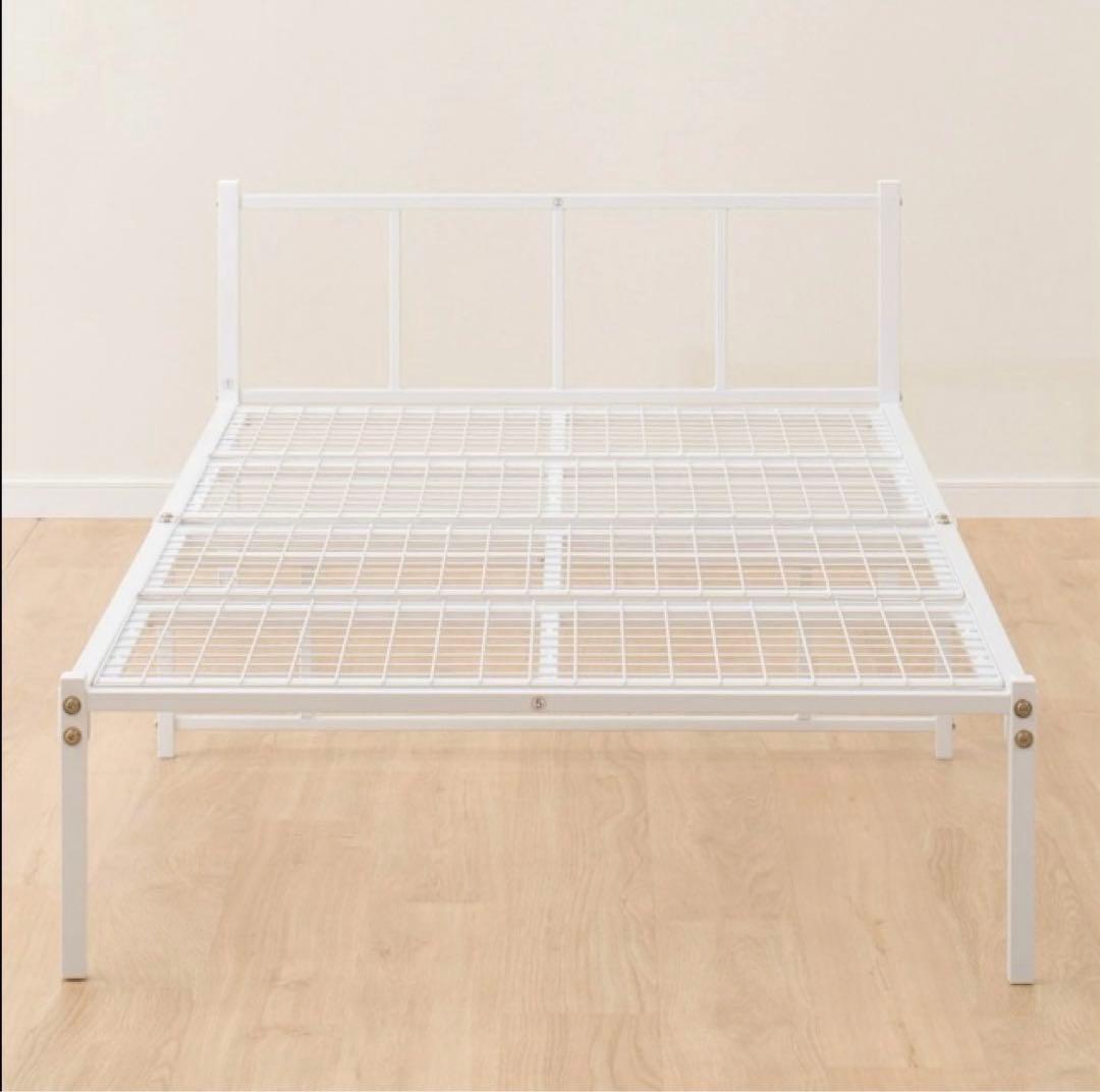 【ニトリ】 シングルパイプベッド　バジーナ F3 WH