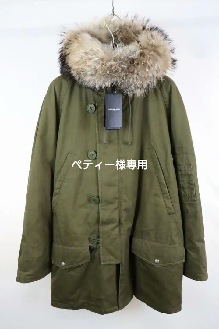 新品未使用 19aw saint laurent parisムートンコートカーキ