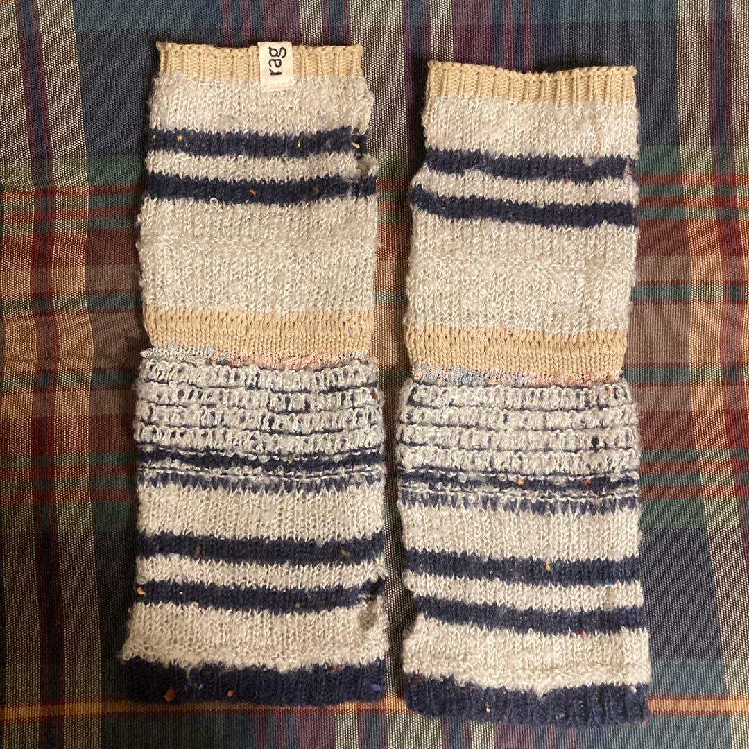 3点セット　ragmou ニットハット　レッグウォーマー　ivory