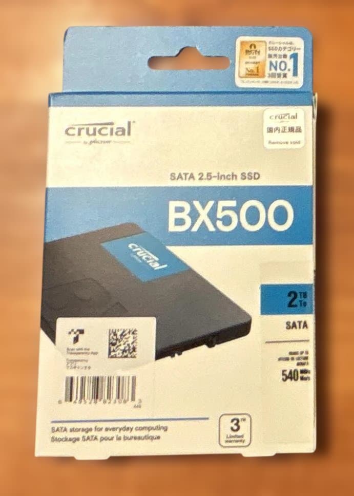 内蔵型SSD Crucial BX500 2TB SATA SSD