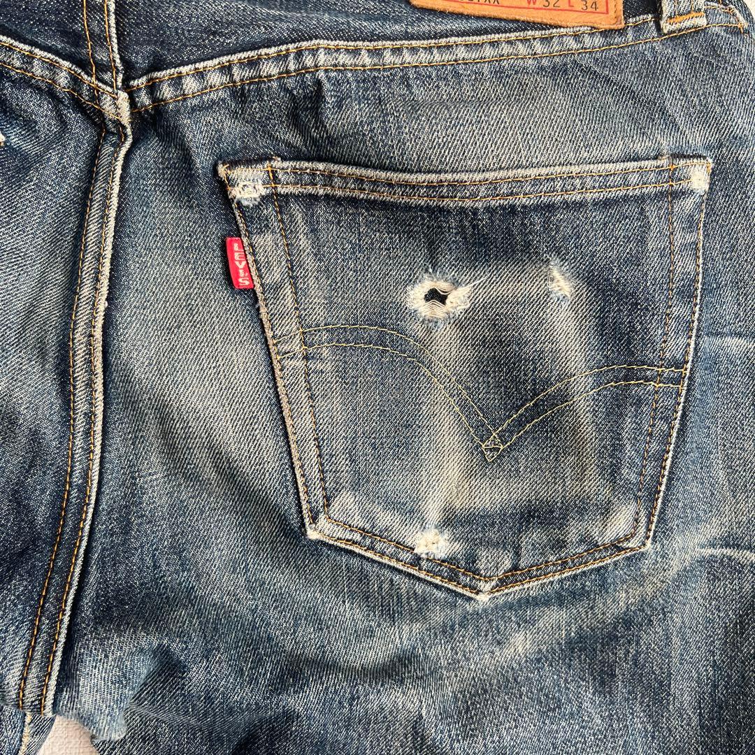 希少 Levi's 501XX W32 赤耳 ビッグE 色落ち最高ハチノス鬼ヒゲ