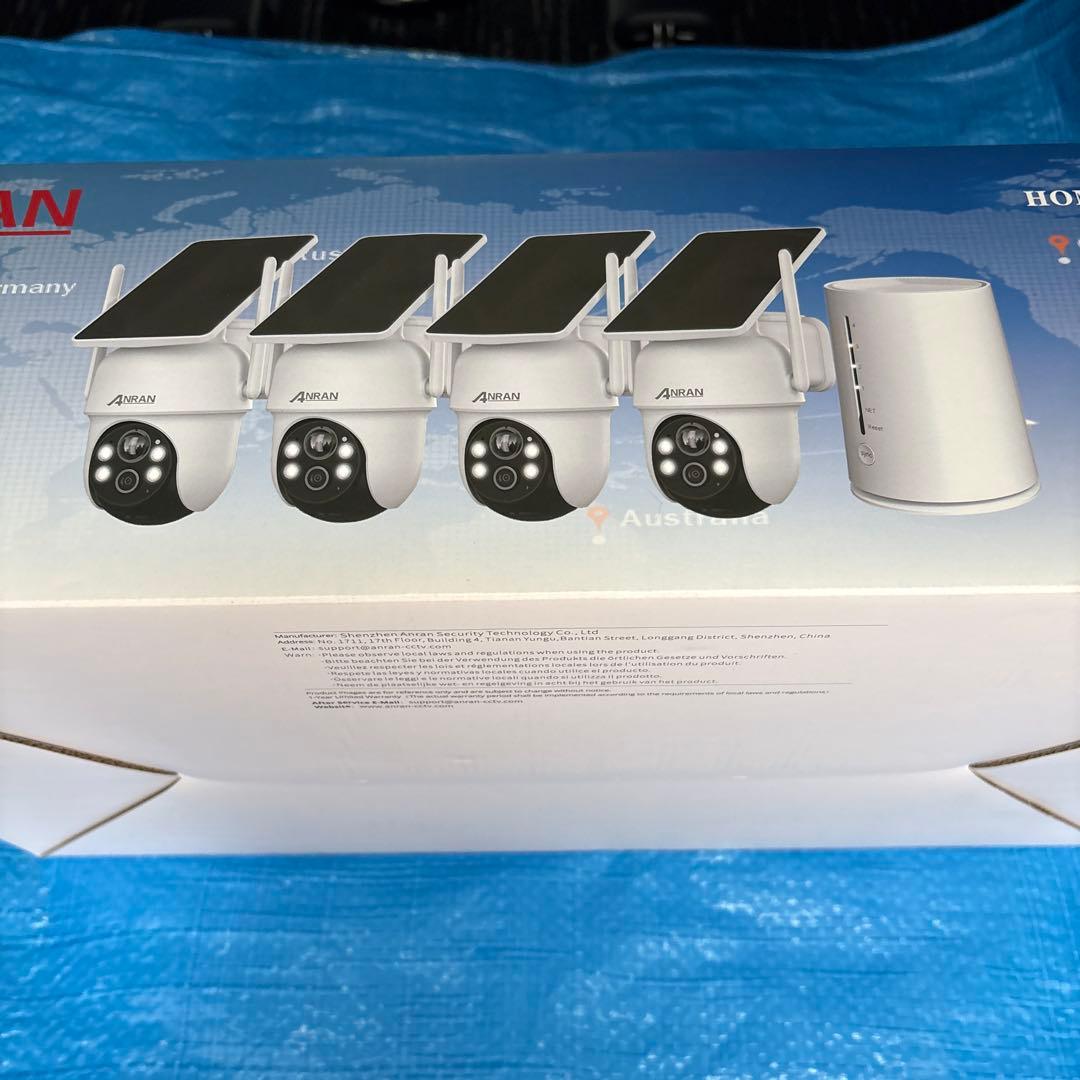 【新品】4台！ANRAN ホームセキュリティシステム HDカメラキット