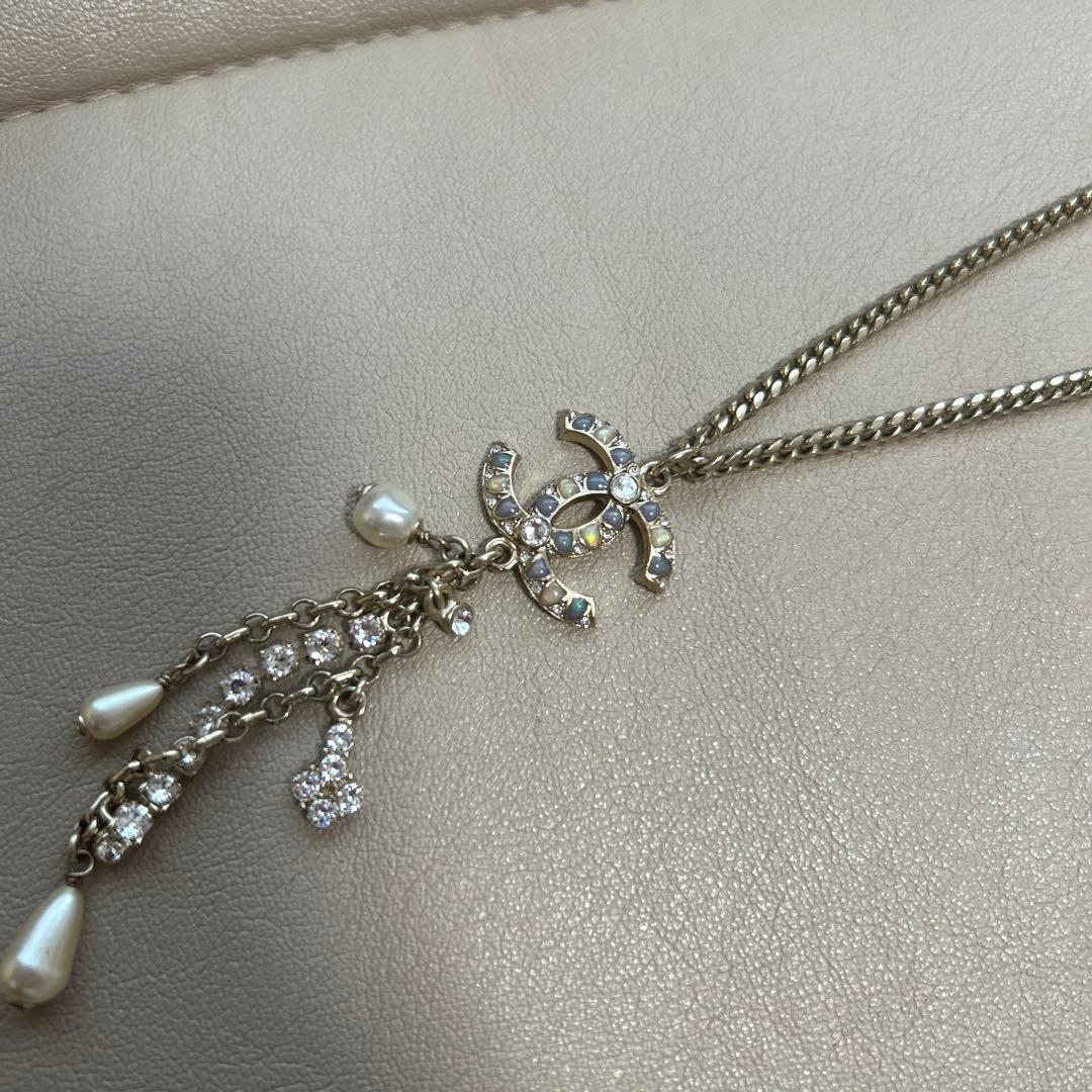 シャネル 19A ストーン CCマーク　ネックレス